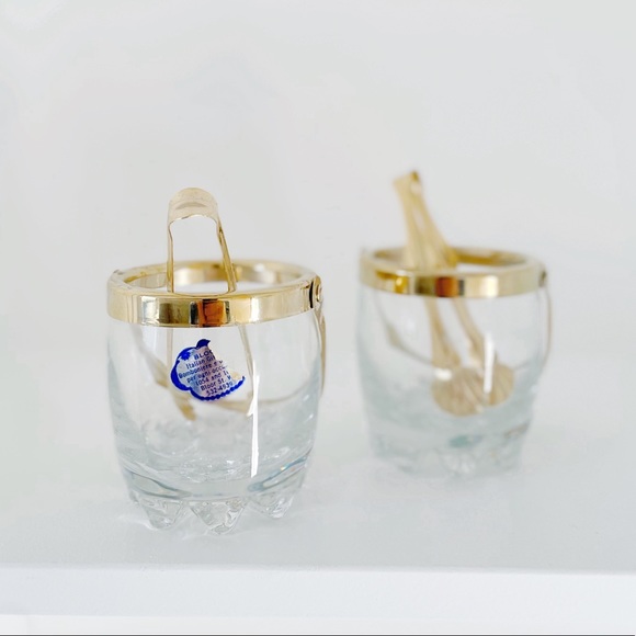 Vintage mini ice bucket cocktail glasses - Picture 2 of 6